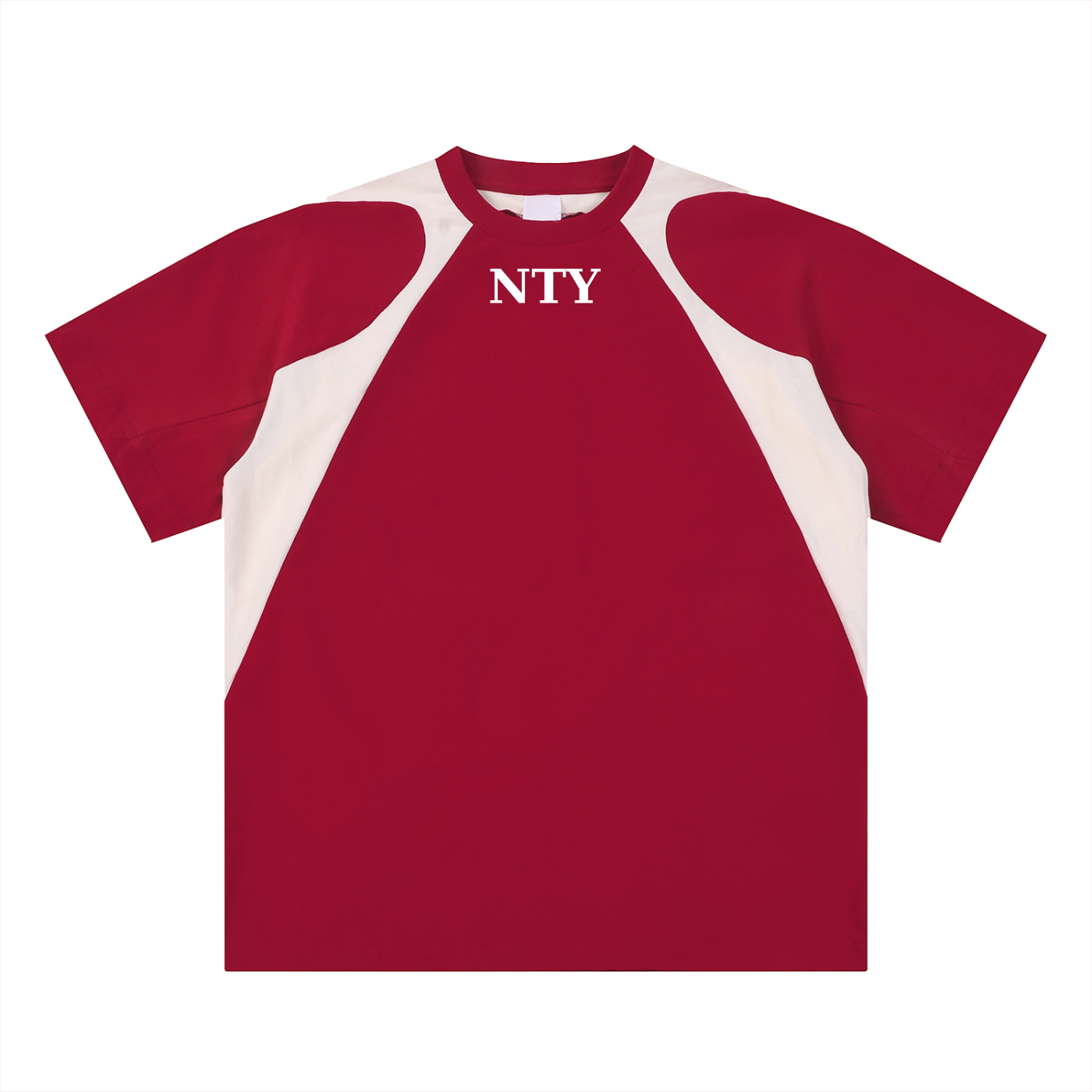 Contrast Panel Cotton T-Shirt